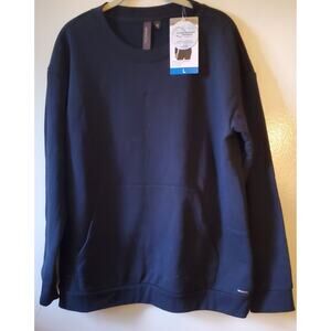Mondetta Women's Black Sweatshirt Size L Pullover Large Front Pocket Outdoor